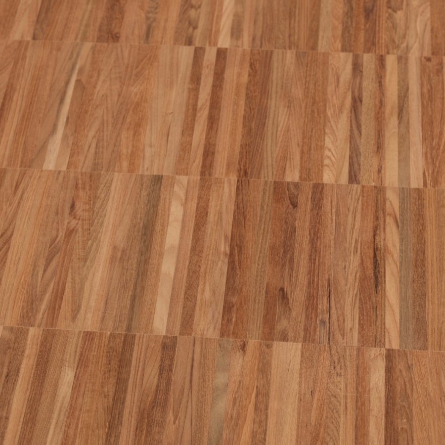 Solid teck on edge parquet